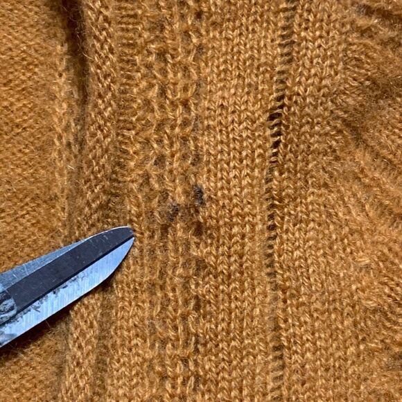 Free People Ava Cashmere Pullover Cropped Scoop Neck Short Sleeve Goldenrod Knit - Picture 10 of 11